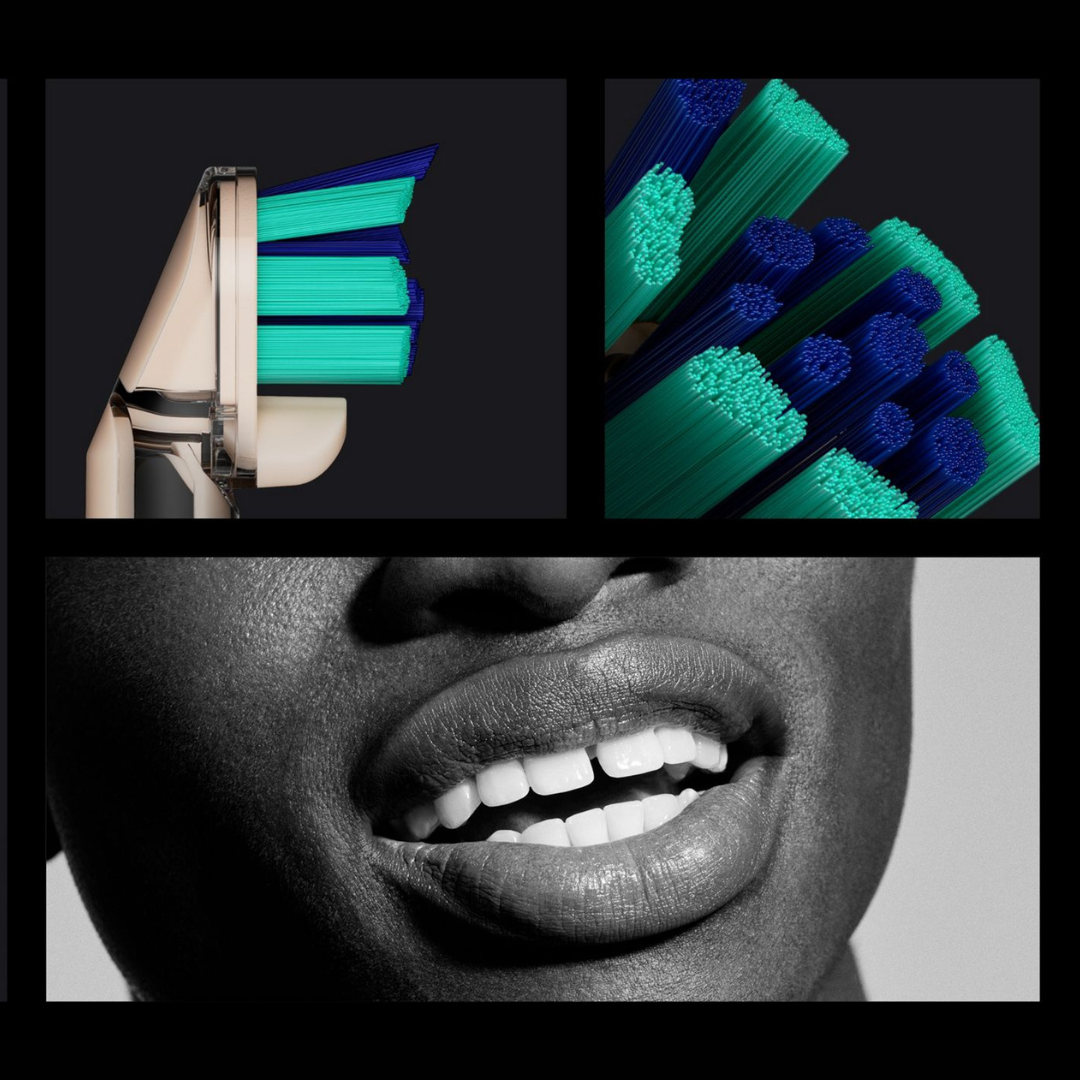 Brosse à dents Dyson CameraJet™ avec jet interdentaire (Céramique Ultra bleue)
