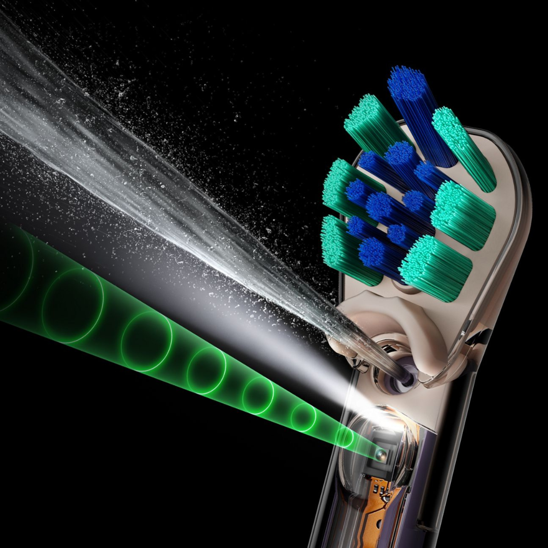 Brosse à dents Dyson CameraJet™ avec jet interdentaire (Céramique Ultra bleue)